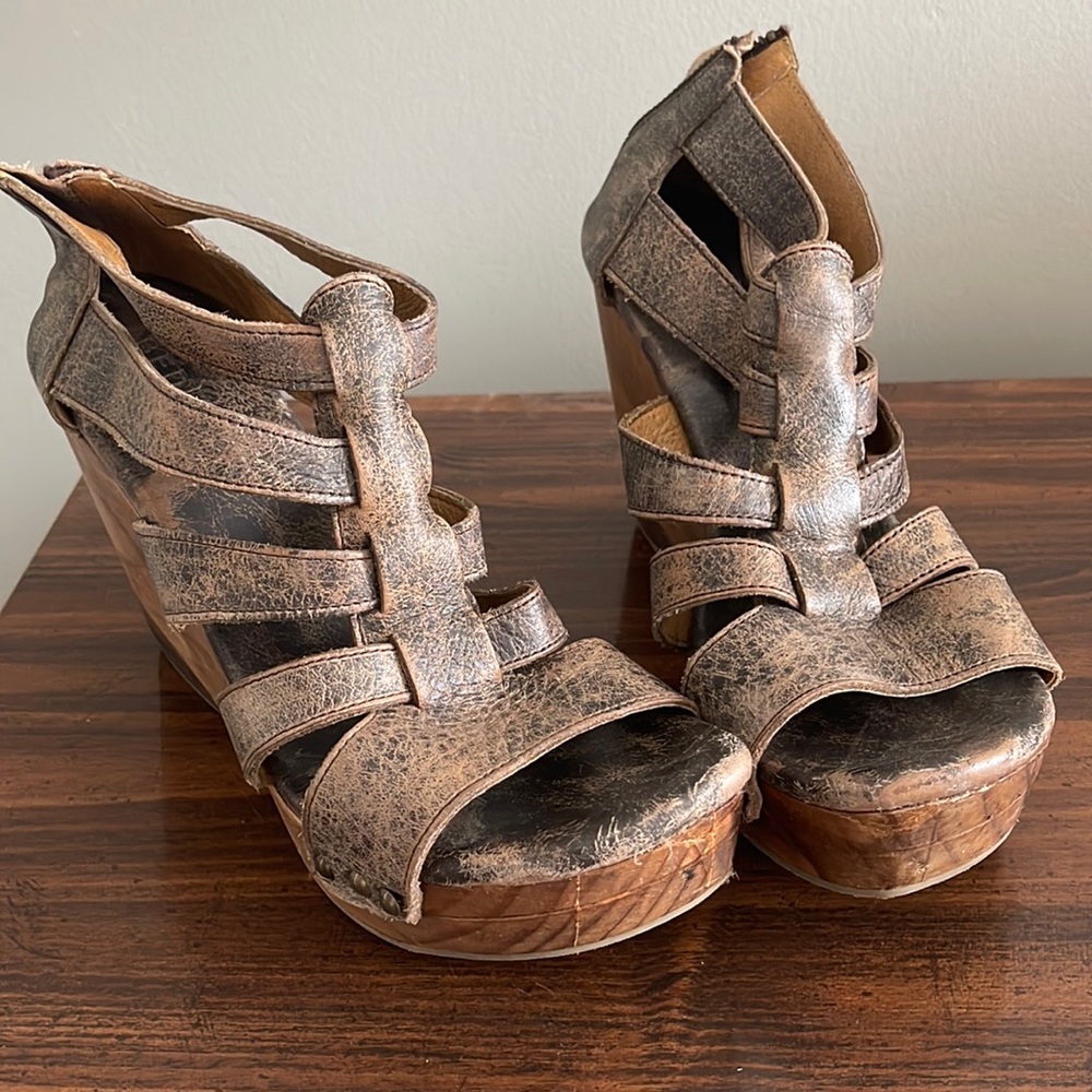 Brown BED|STU Wedge Sandals